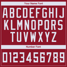 Load image into Gallery viewer, Custom Maroon White Round Neck Basketball Jersey

