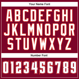 Custom Maroon White-Orange Authentic Throwback Basketball Jersey