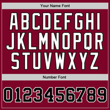 Load image into Gallery viewer, Custom Maroon Black-White Authentic Throwback Basketball Jersey
