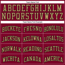 Load image into Gallery viewer, Custom Maroon Old Gold-Black Authentic Throwback Basketball Jersey
