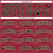 Load image into Gallery viewer, Custom Maroon White Pinstripe Black-Cream Authentic Basketball Jersey
