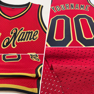 Custom Maroon White-Orange Authentic Throwback Basketball Jersey