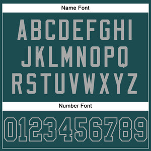 Custom Midnight Green Midnight Green-Gray Mesh Authentic Football Jersey