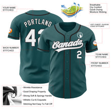 Load image into Gallery viewer, Custom Midnight Green White Gray-Black Authentic Baseball Jersey
