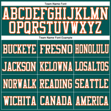 Load image into Gallery viewer, Custom Midnight Green White-Orange Mesh Authentic Football Jersey
