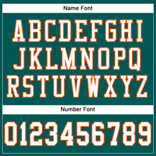 Load image into Gallery viewer, Custom Midnight Green White-Orange Mesh Authentic Football Jersey
