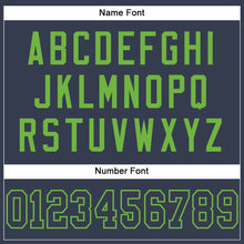 Load image into Gallery viewer, Custom Navy Navy-Neon Green Mesh Authentic Football Jersey
