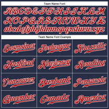 Load image into Gallery viewer, Custom Navy Red-White Authentic Sleeveless Baseball Jersey
