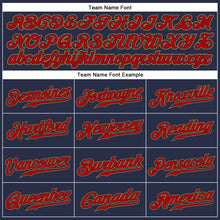 Load image into Gallery viewer, Custom Navy Red-Old Gold Authentic Sleeveless Baseball Jersey
