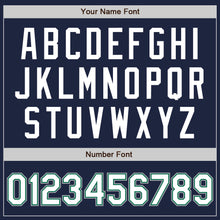 Load image into Gallery viewer, Custom Navy White-Kelly Green Authentic Baseball Jersey
