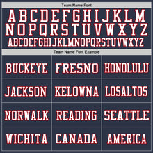 Load image into Gallery viewer, Custom Navy Red-White Mesh Authentic Football Jersey

