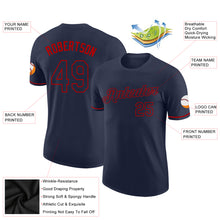 Load image into Gallery viewer, Custom Navy Navy-Red Performance T-Shirt
