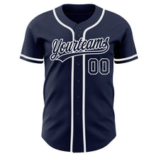 Load image into Gallery viewer, Custom Navy Navy-White Authentic Baseball Jersey
