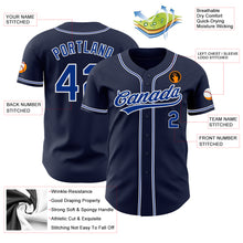Load image into Gallery viewer, Custom Navy Royal-White Authentic Baseball Jersey
