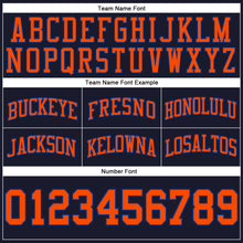 Load image into Gallery viewer, Custom Navy Orange-Royal Authentic Throwback Basketball Shorts
