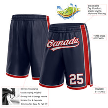 Load image into Gallery viewer, Custom Navy White-Red Authentic Basketball Shorts
