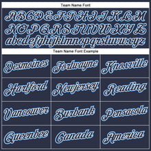 Load image into Gallery viewer, Custom Navy Powder Blue-White Performance T-Shirt
