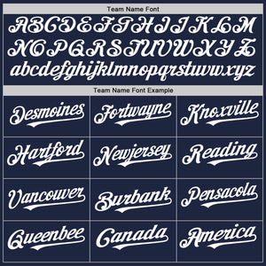 Custom Navy White Authentic Baseball Jersey