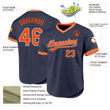 Load image into Gallery viewer, Custom Navy Orange-Gray Authentic Throwback Baseball Jersey
