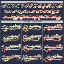 Load image into Gallery viewer, Custom Navy Vintage USA Flag Cream-Red Authentic Throwback Baseball Jersey
