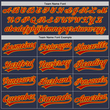 Load image into Gallery viewer, Custom Navy Red-Gold Authentic Throwback Baseball Jersey

