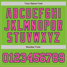 Load image into Gallery viewer, Custom Neon Green Pink-Navy Authentic Baseball Jersey
