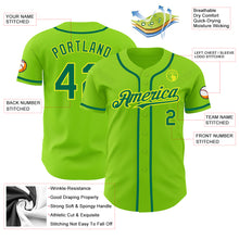 Load image into Gallery viewer, Custom Neon Green Kelly Green-Neon Yellow Authentic Baseball Jersey
