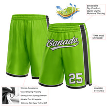 Load image into Gallery viewer, Custom Neon Green White-Black Authentic Basketball Shorts
