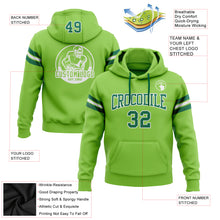 Load image into Gallery viewer, Custom Stitched Neon Green Kelly Green-White Football Pullover Sweatshirt Hoodie
