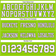 Load image into Gallery viewer, Custom Neon Green White-Purple Authentic Football Jersey
