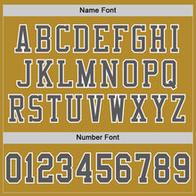 Load image into Gallery viewer, Custom Old Gold Steel Gray-White Mesh Authentic Football Jersey
