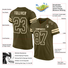Load image into Gallery viewer, Custom Olive Olive-Cream Mesh Authentic Salute To Service Football Jersey
