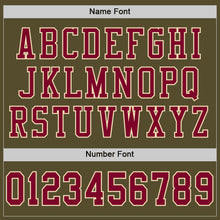 Load image into Gallery viewer, Custom Olive Maroon-Cream Mesh Authentic Salute To Service Football Jersey
