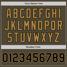 Load image into Gallery viewer, Custom Olive Black-Old Gold Authentic Salute To Service Baseball Jersey
