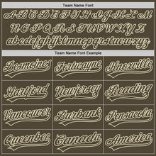 Load image into Gallery viewer, Custom Olive Olive-Cream Authentic Salute To Service Baseball Jersey
