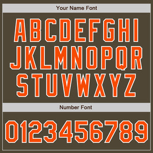 Custom Olive Orange-White Authentic Salute To Service Baseball Jersey
