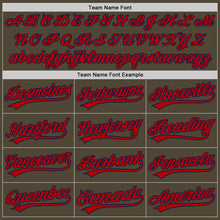 Load image into Gallery viewer, Custom Olive Red-Navy Authentic Salute To Service Baseball Jersey
