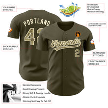 Load image into Gallery viewer, Custom Olive Camo-Cream Authentic Salute To Service Baseball Jersey
