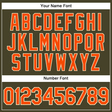 Load image into Gallery viewer, Custom Olive City Cream Pinstripe Orange Authentic Salute To Service Baseball Jersey
