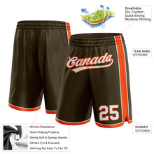 Load image into Gallery viewer, Custom Olive White-Orange Authentic Salute To Service Basketball Shorts
