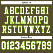 Load image into Gallery viewer, Custom Olive White-Neon Green Mesh Authentic Salute To Service Football Jersey
