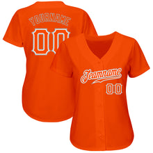 Load image into Gallery viewer, Custom Orange Orange-Gray Authentic Baseball Jersey

