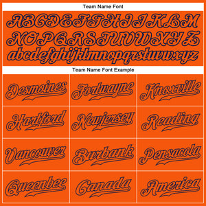 Custom Orange Orange-Navy Authentic Baseball Jersey