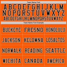 Load image into Gallery viewer, Custom Orange Black-Old Gold Mesh Authentic Throwback Football Jersey
