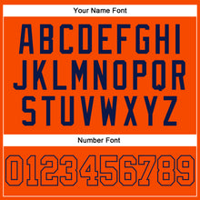 Load image into Gallery viewer, Custom Orange Orange-Navy Authentic Sleeveless Baseball Jersey
