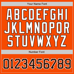 Custom Orange White Pinstripe Brown-White Authentic Baseball Jersey