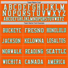 Load image into Gallery viewer, Custom Orange White-Kelly Green Mesh Authentic Throwback Football Jersey
