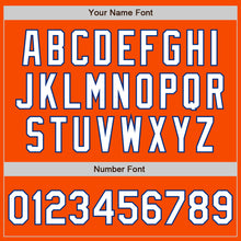 Load image into Gallery viewer, Custom Orange White-Royal Authentic Baseball Jersey
