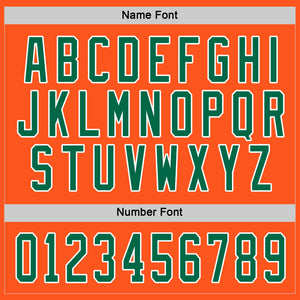 Custom Orange Kelly Green-White Hockey Jersey