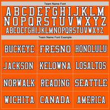 Load image into Gallery viewer, Custom Orange Navy-White Mesh Authentic Football Jersey
